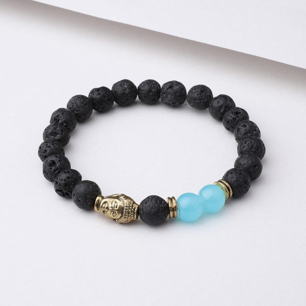 Blue Agate Buddha Diffuser Bracelet - Vitality Extracts